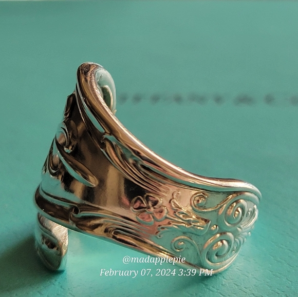 1870 Tiffany & Company Saratoga Spoon Ring in Sterling Silver Luxury Vintage #80 - Picture 7 of 16